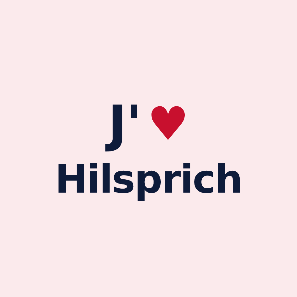 Magnet personnalisé Hilsprich — design J'aime Hilsprich