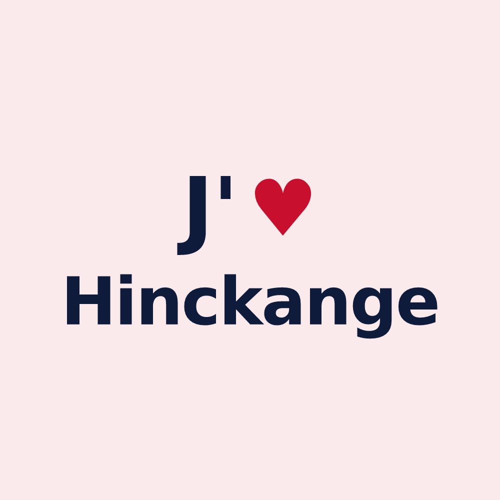 Magnet personnalisé Hinckange — design J'aime Hinckange