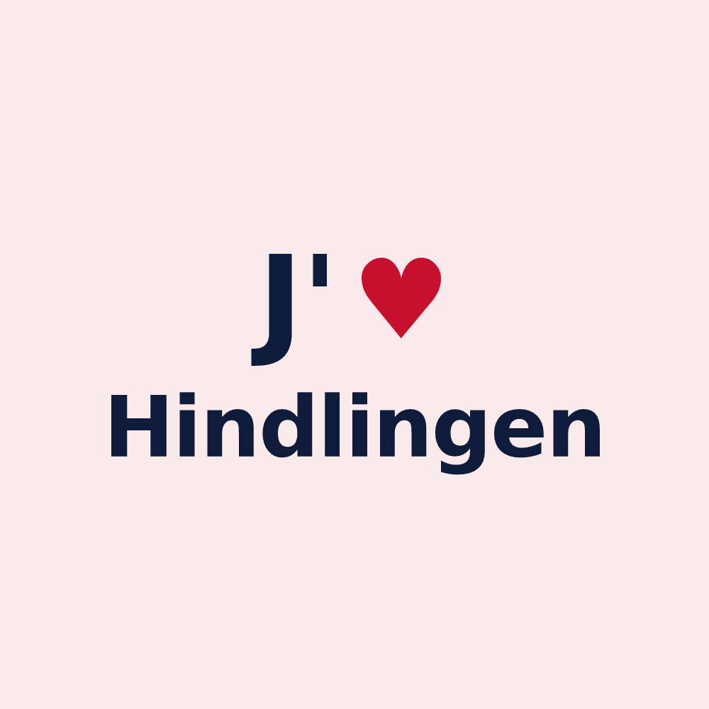 Magnet personnalisé Hindlingen — design J'aime Hindlingen