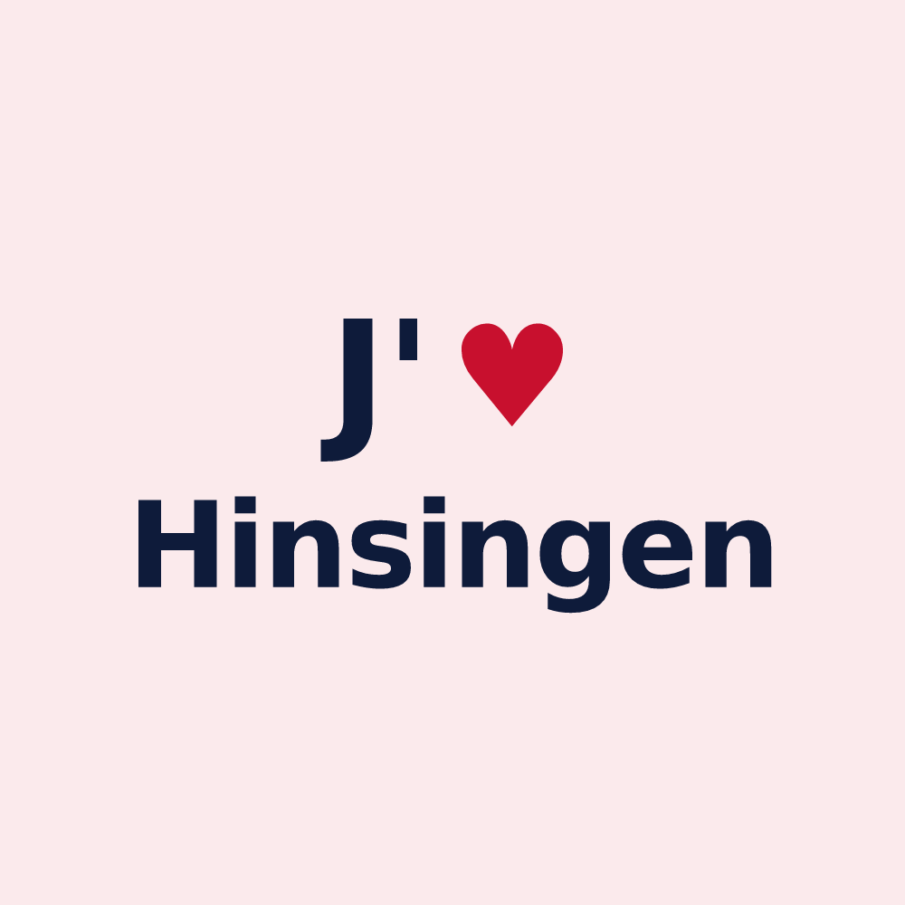 Magnet personnalisé Hinsingen — design J'aime Hinsingen