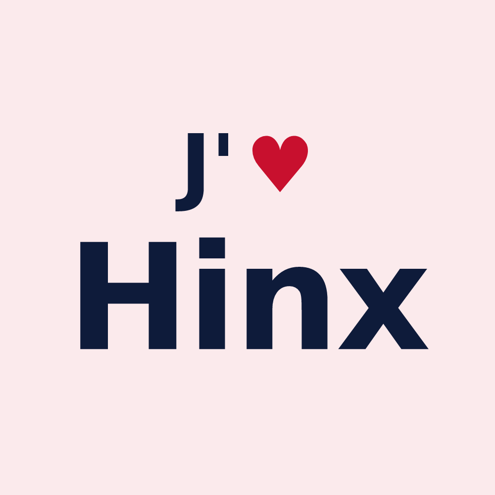 Magnet personnalisé Hinx — design J'aime Hinx