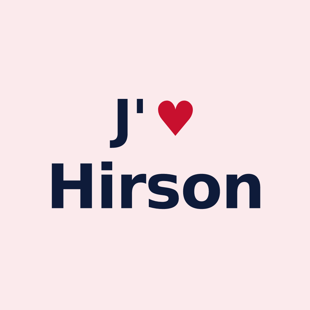 Magnet personnalisé Hirson — design J'aime Hirson