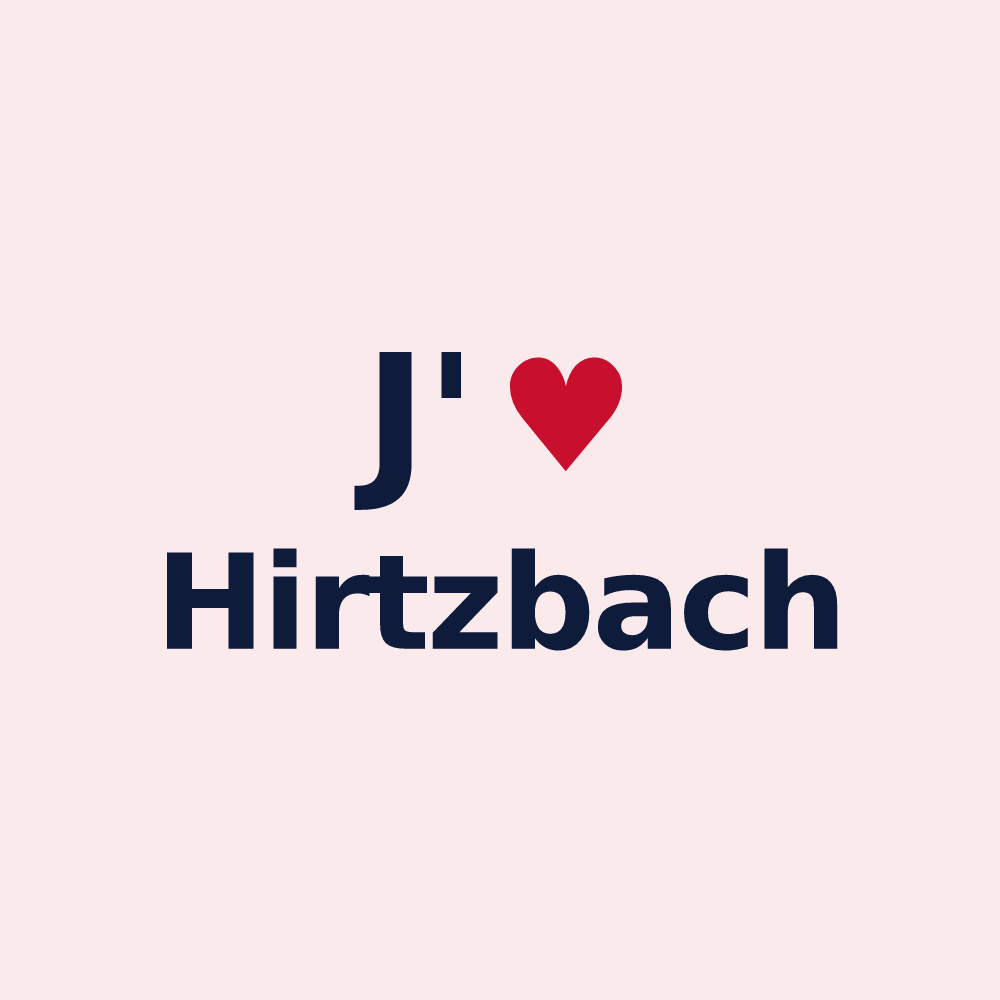 Magnet personnalisé Hirtzbach — design J'aime Hirtzbach