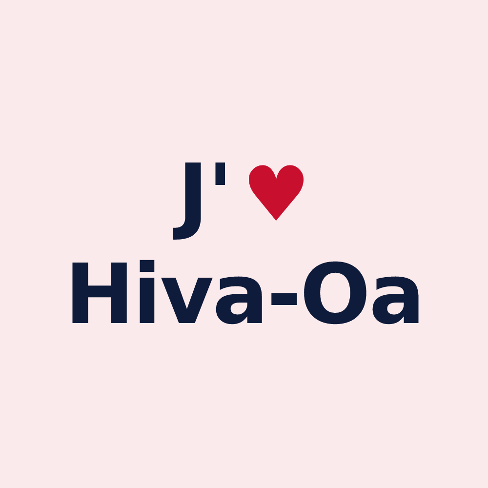 Magnet personnalisé Hiva-Oa — design J'aime Hiva-Oa