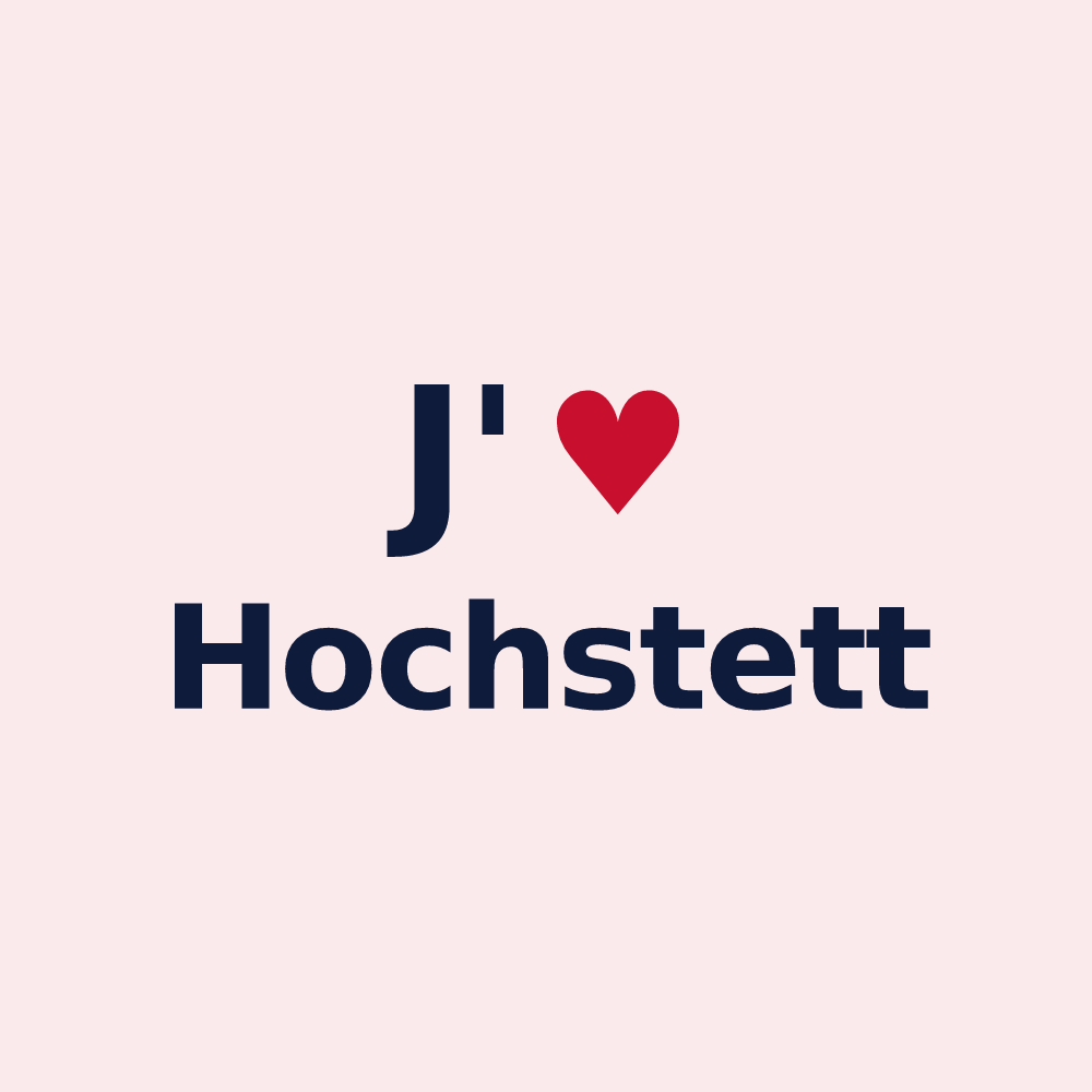 Magnet personnalisé Hochstett — design J'aime Hochstett