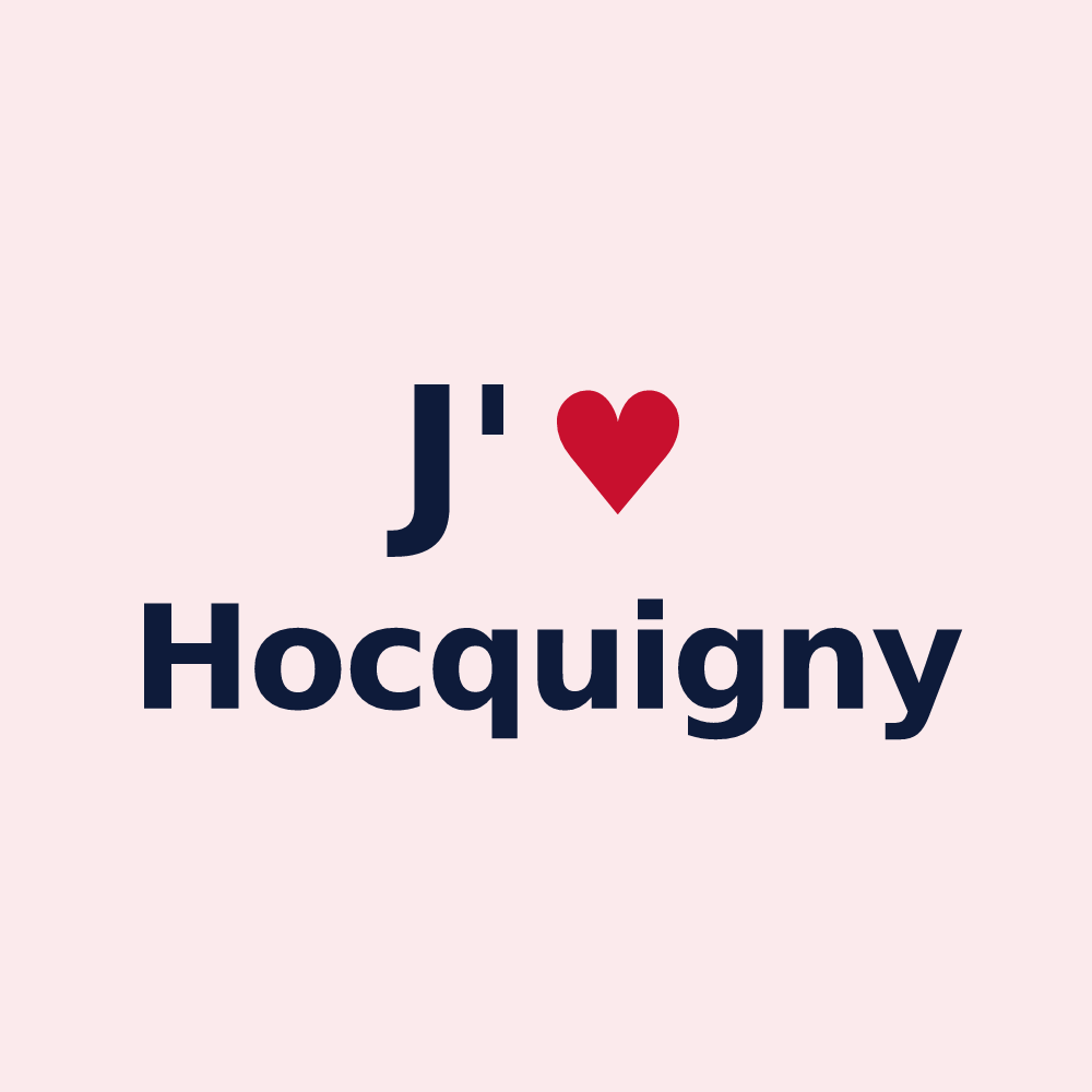 Magnet personnalisé Hocquigny — design J'aime Hocquigny