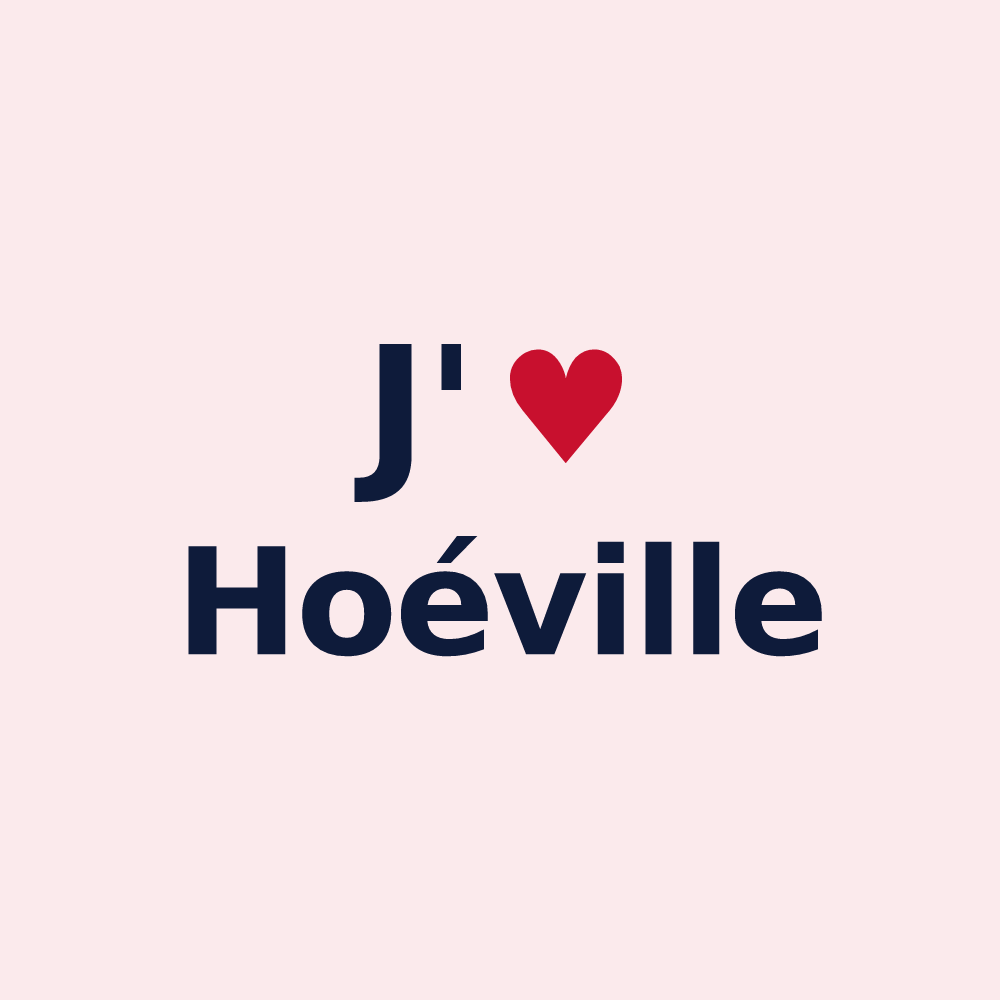 Magnet personnalisé Hoéville — design J'aime Hoéville