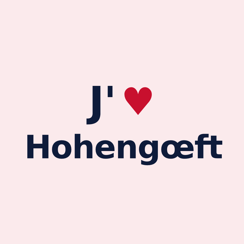 Magnet personnalisé Hohengœft — design « J'aime Hohengœft » imprimé sur le magnet
