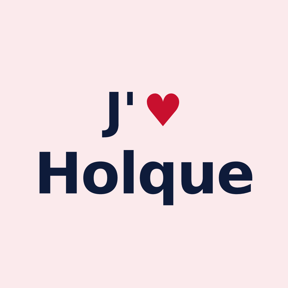 Magnet personnalisé Holque — design J'aime Holque
