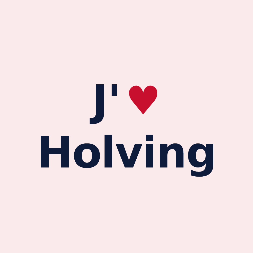 Magnet personnalisé Holving — design J'aime Holving