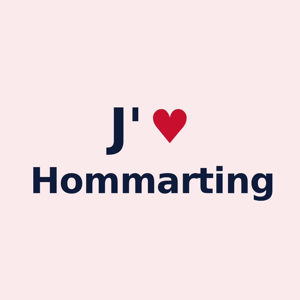 Magnet personnalisé Hommarting — design J'aime Hommarting