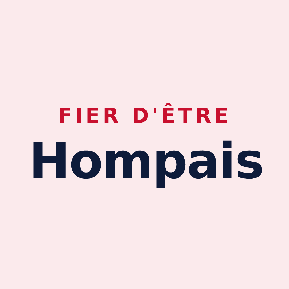 Magnet « Fier d'être Hompais » — design pour Homps