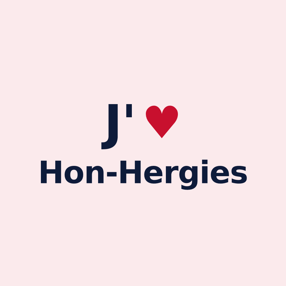 Magnet personnalisé Hon-Hergies — design J'aime Hon-Hergies