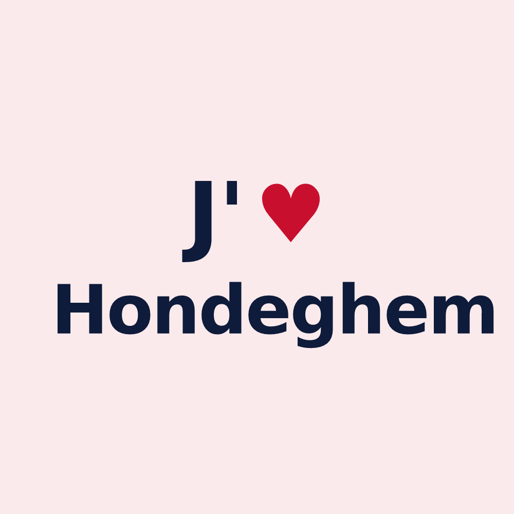 Magnet personnalisé Hondeghem — design J'aime Hondeghem