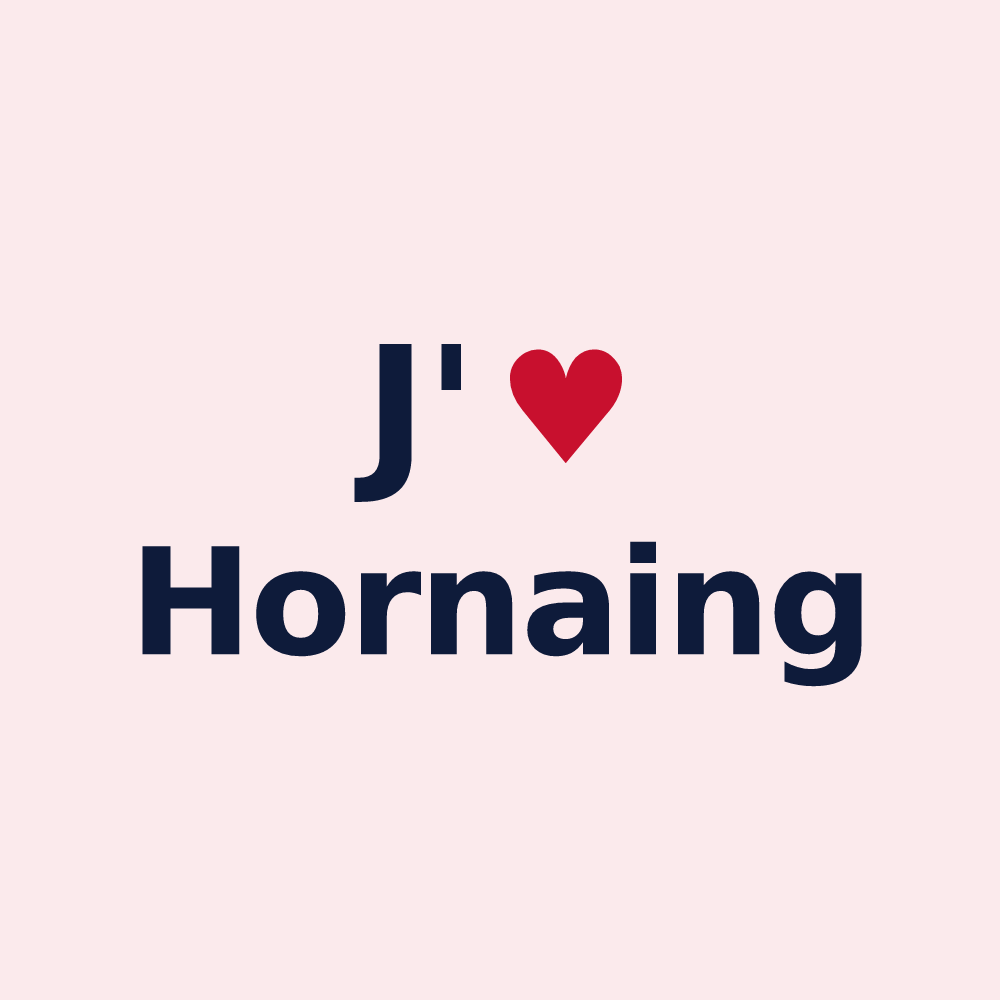 Magnet personnalisé Hornaing — design J'aime Hornaing
