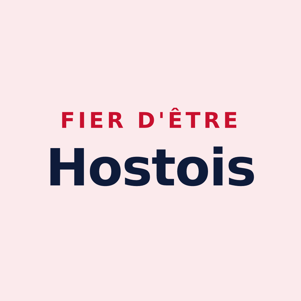 Magnet « Fier d'être Hostois » — design pour Hoste