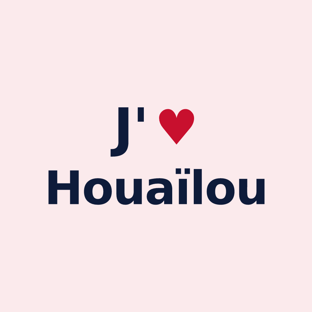Magnet personnalisé Houaïlou — design J'aime Houaïlou