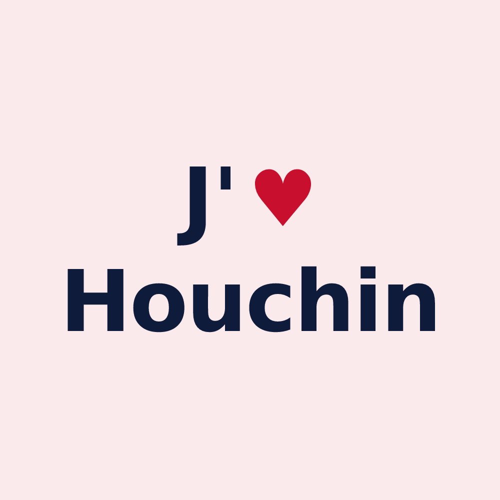 Magnet personnalisé Houchin — design J'aime Houchin