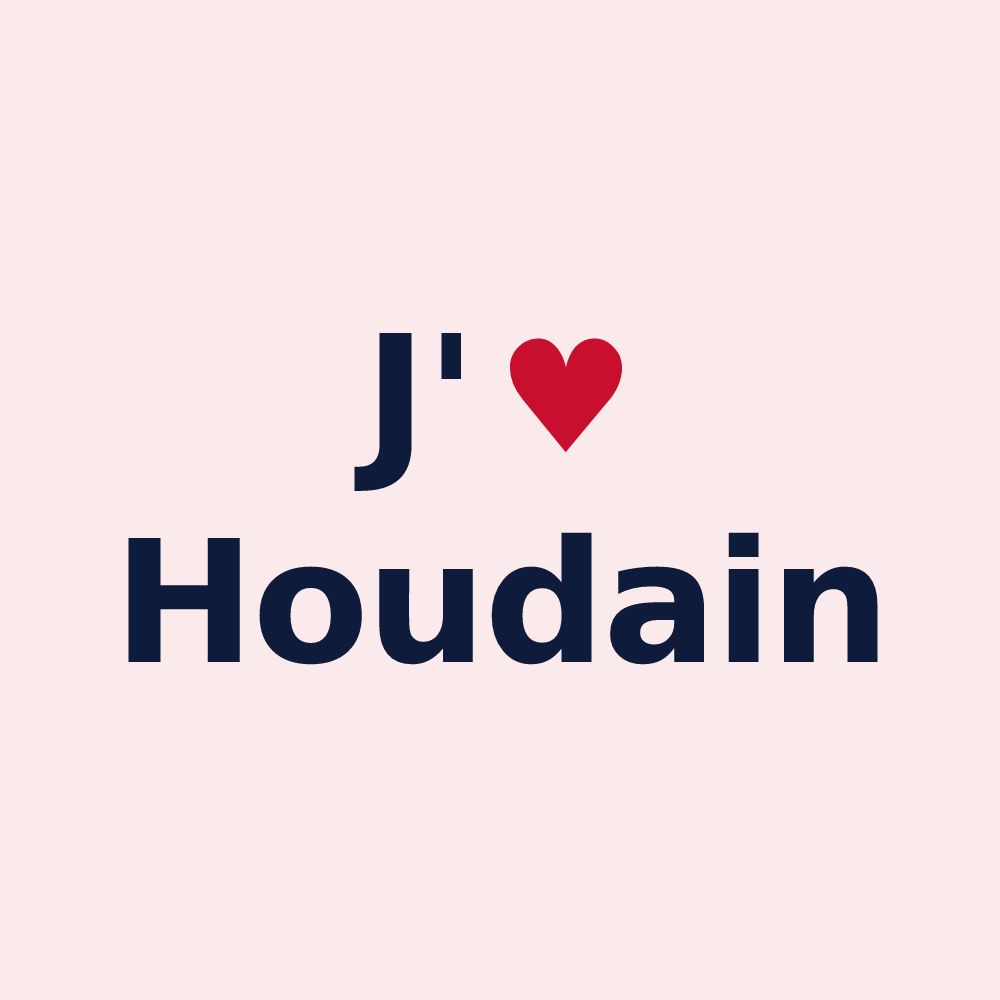 Magnet personnalisé Houdain — design J'aime Houdain
