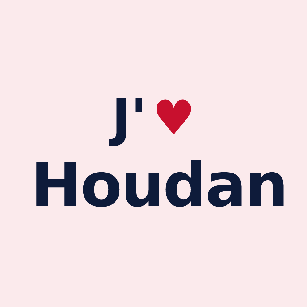 Magnet personnalisé Houdan — design J'aime Houdan