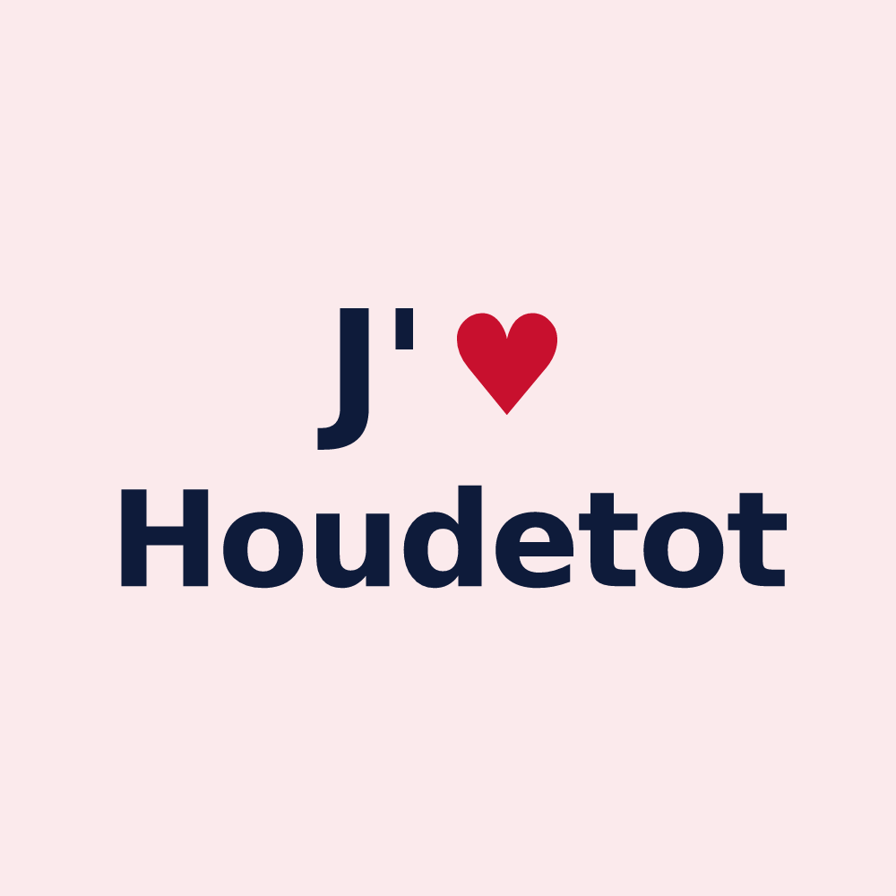 Magnet personnalisé Houdetot — design J'aime Houdetot