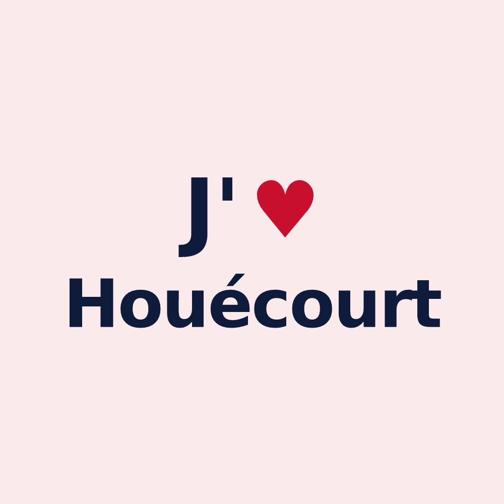 Magnet personnalisé Houécourt — design J'aime Houécourt