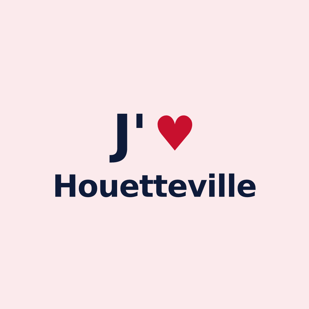 Magnet personnalisé Houetteville — design J'aime Houetteville