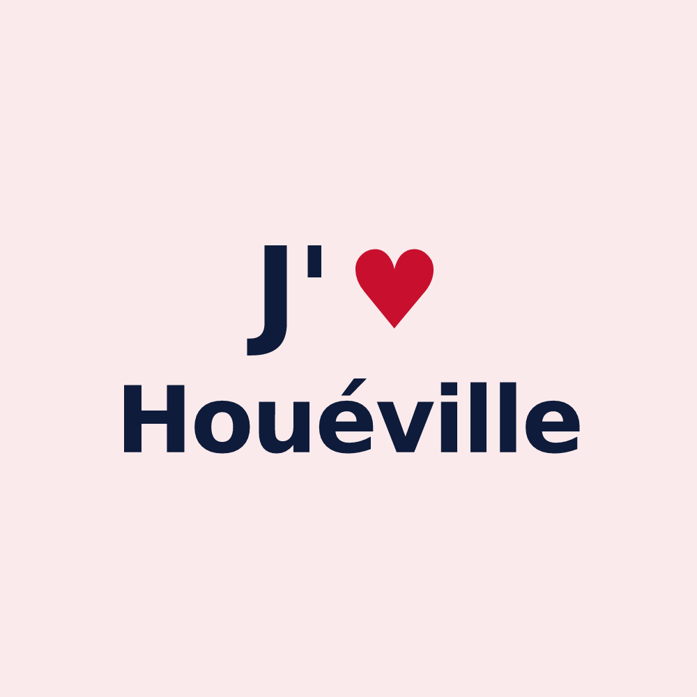 Magnet personnalisé Houéville — design J'aime Houéville