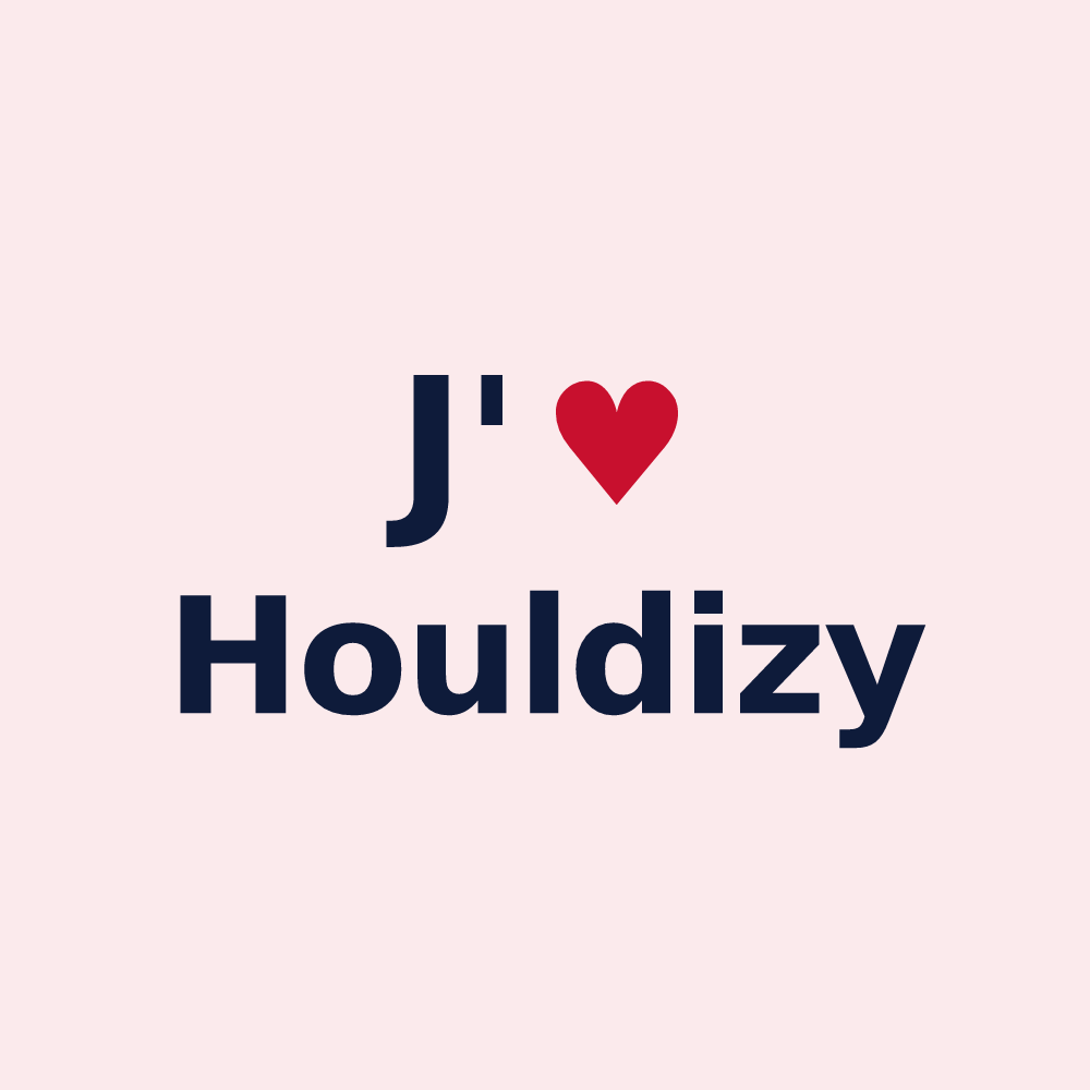 Magnet personnalisé Houldizy — design J'aime Houldizy