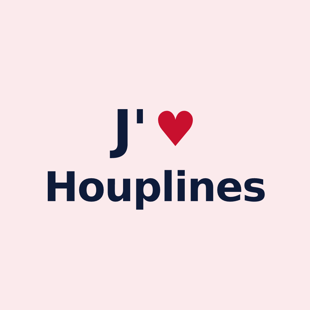 Magnet personnalisé Houplines — design J'aime Houplines
