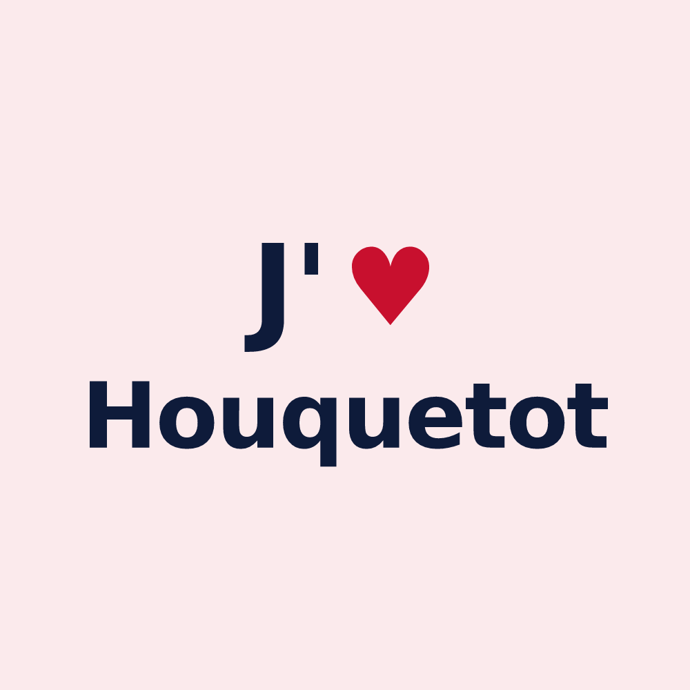 Magnet personnalisé Houquetot — design J'aime Houquetot