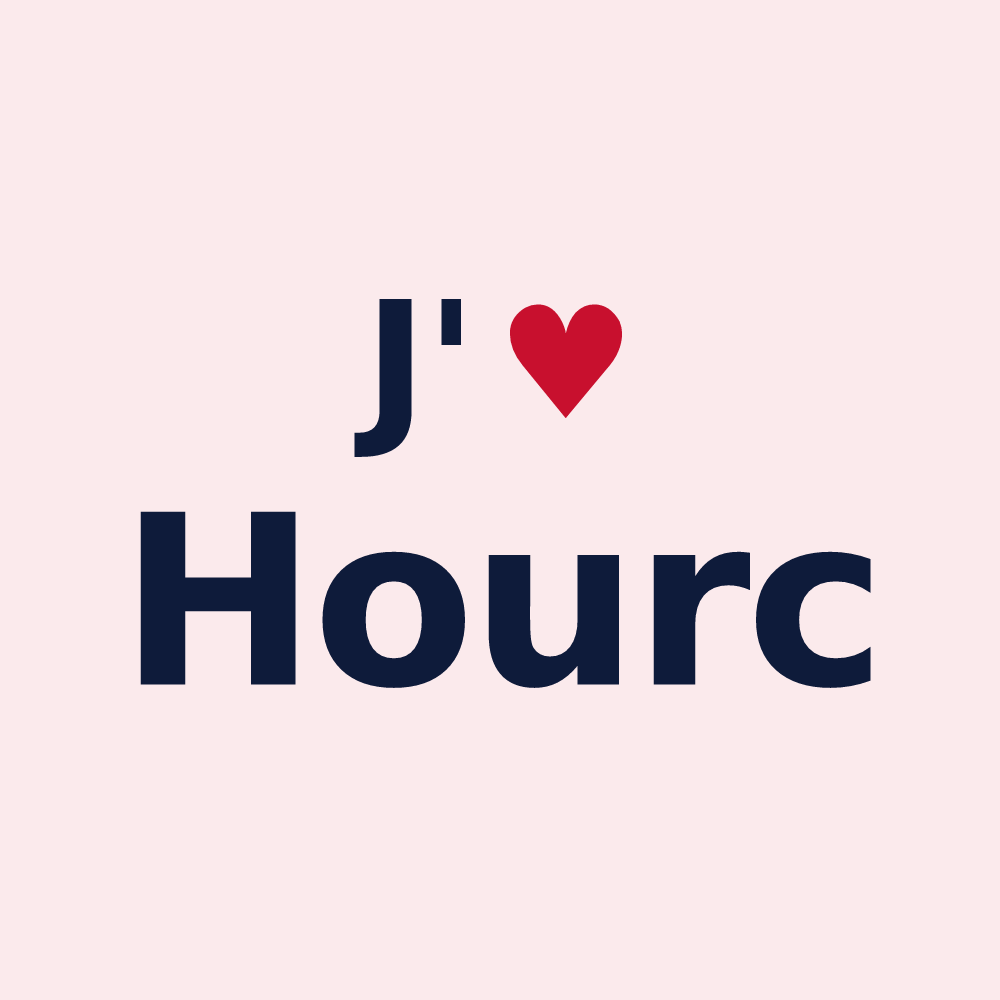 Magnet personnalisé Hourc — design J'aime Hourc