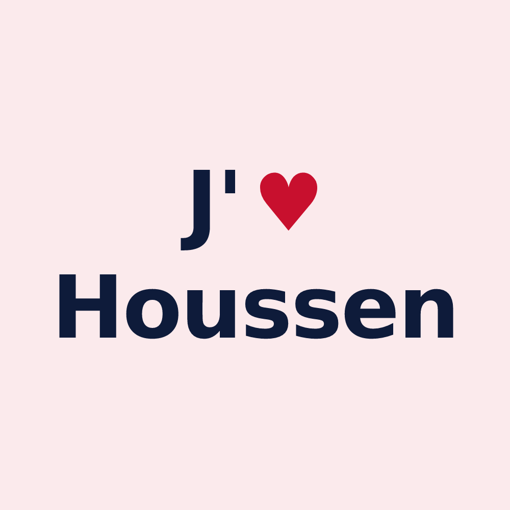 Magnet personnalisé Houssen — design « J'aime Houssen » imprimé sur le magnet