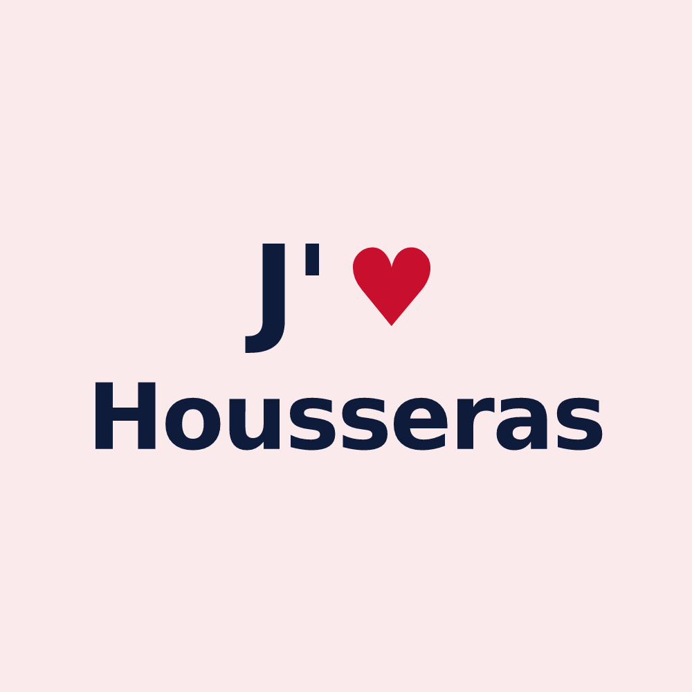 Magnet personnalisé Housseras — design J'aime Housseras