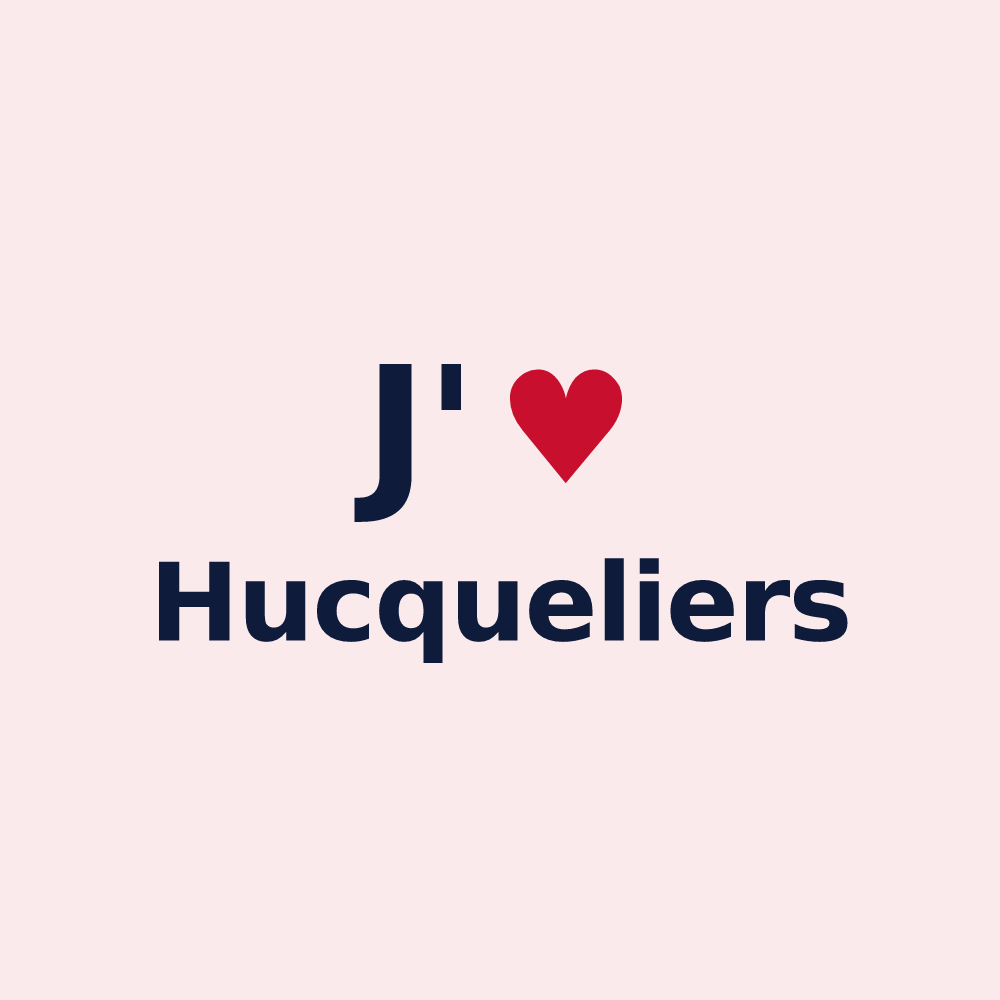 Magnet personnalisé Hucqueliers — design J'aime Hucqueliers