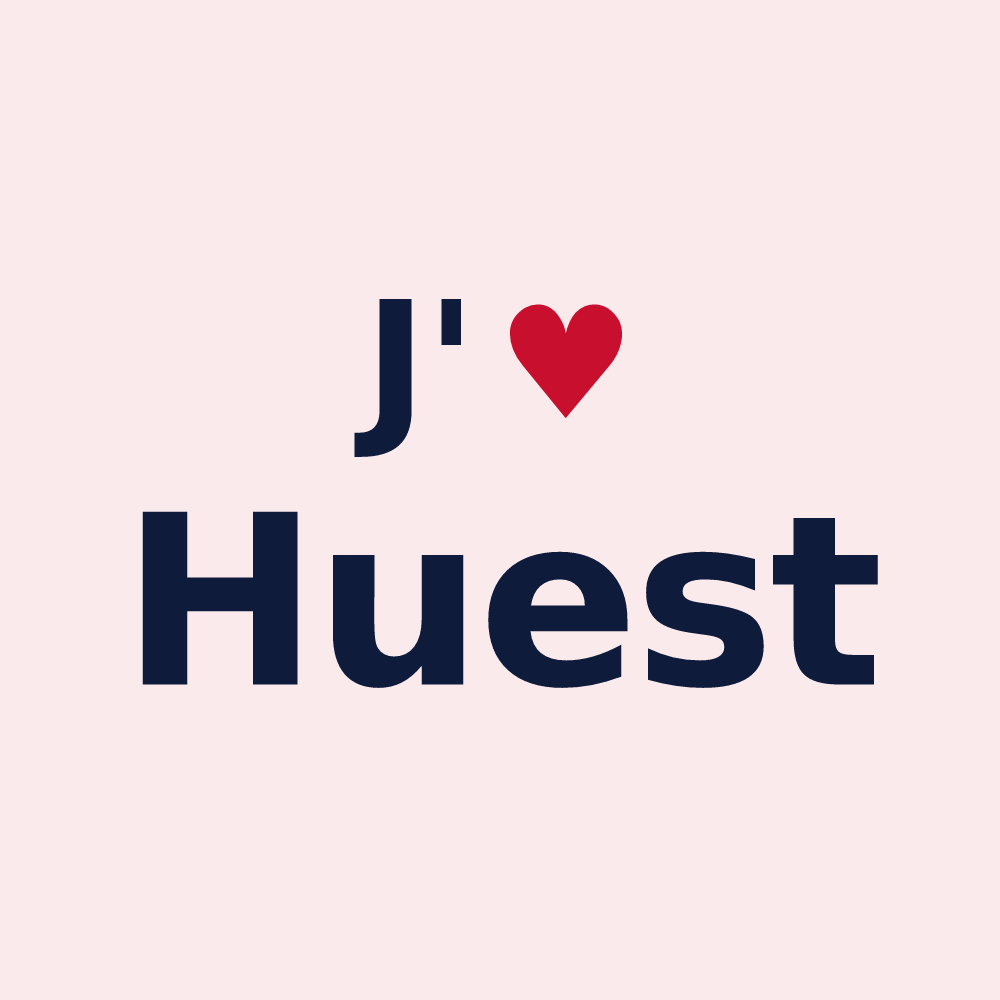 Magnet personnalisé Huest — design J'aime Huest