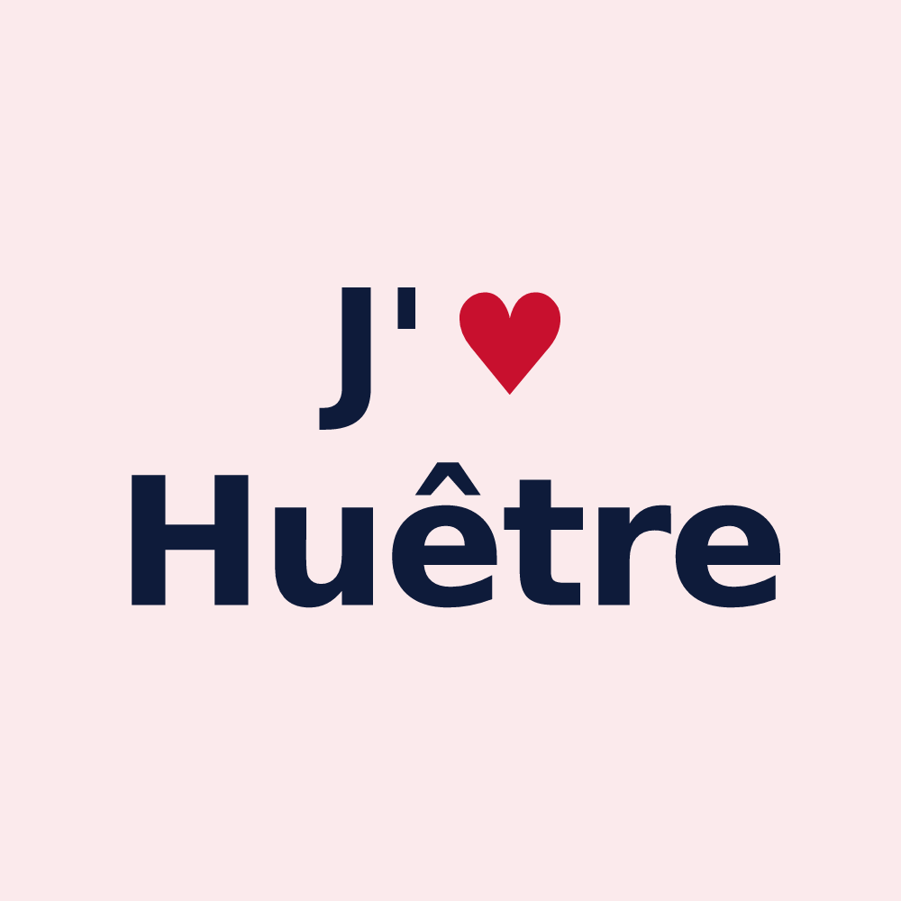 Magnet personnalisé Huêtre — design J'aime Huêtre