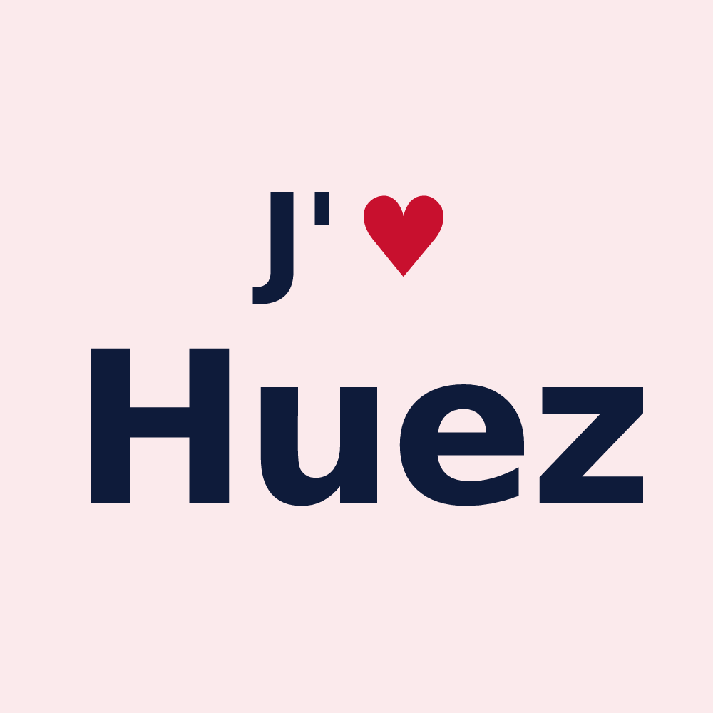 Magnet personnalisé Huez — design J'aime Huez