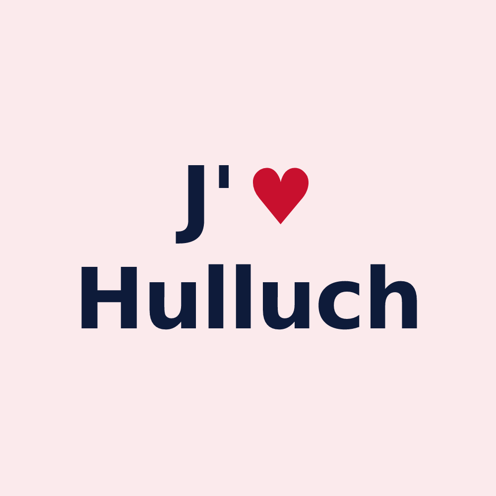 Magnet personnalisé Hulluch — design J'aime Hulluch