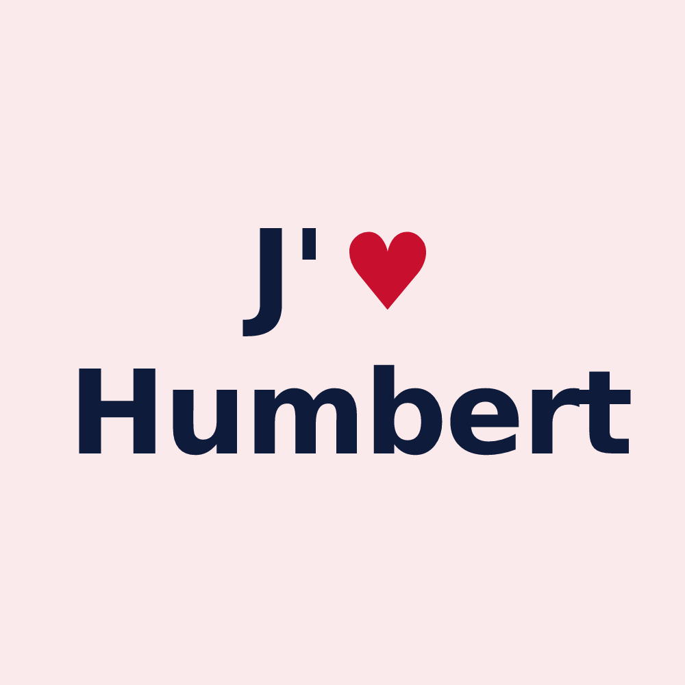 Magnet personnalisé Humbert — design J'aime Humbert