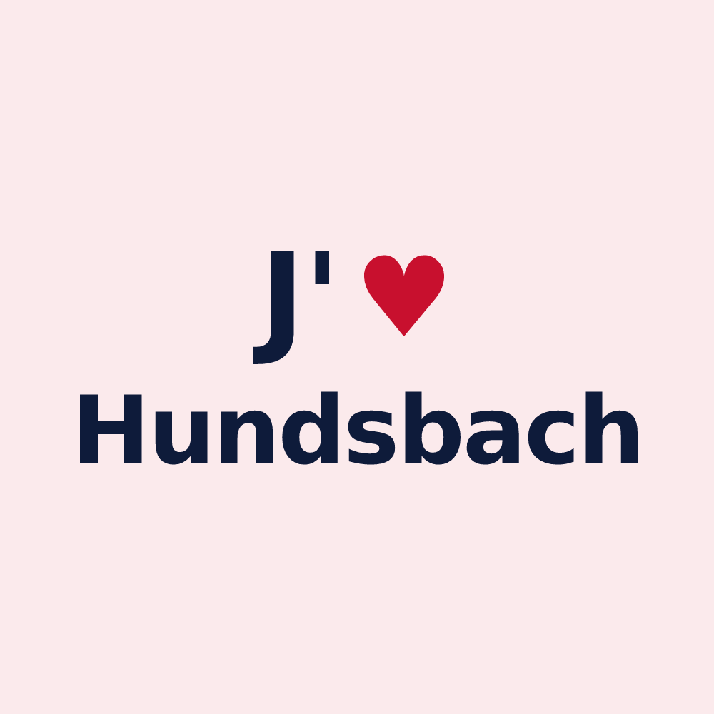 Magnet personnalisé Hundsbach — design J'aime Hundsbach