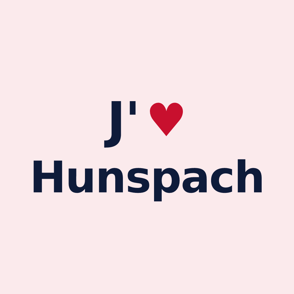 Magnet personnalisé Hunspach — design J'aime Hunspach