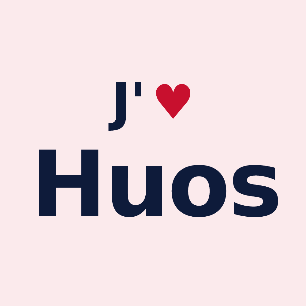 Magnet personnalisé Huos — design J'aime Huos