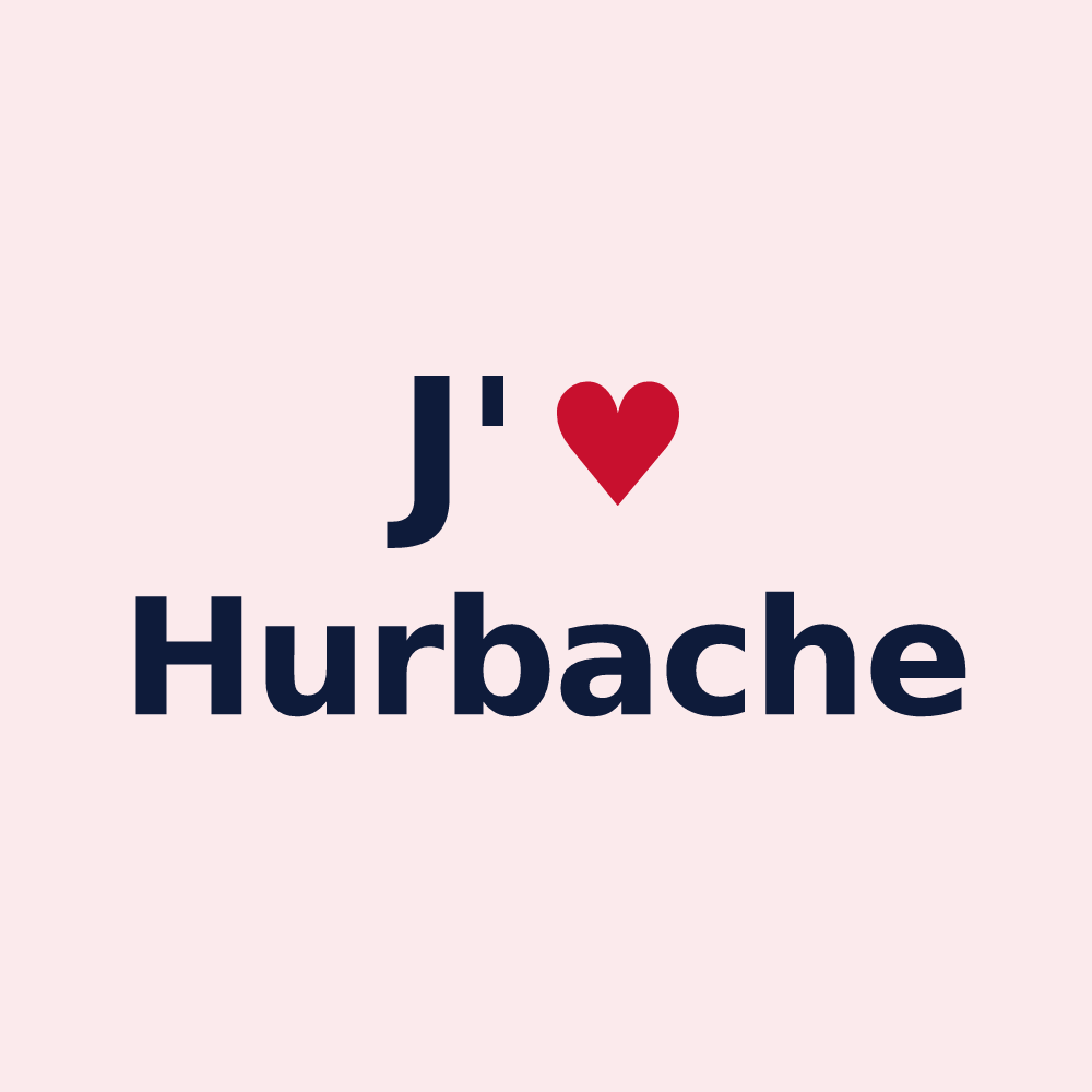 Magnet personnalisé Hurbache — design J'aime Hurbache