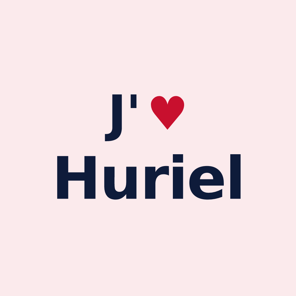 Magnet personnalisé Huriel — design J'aime Huriel