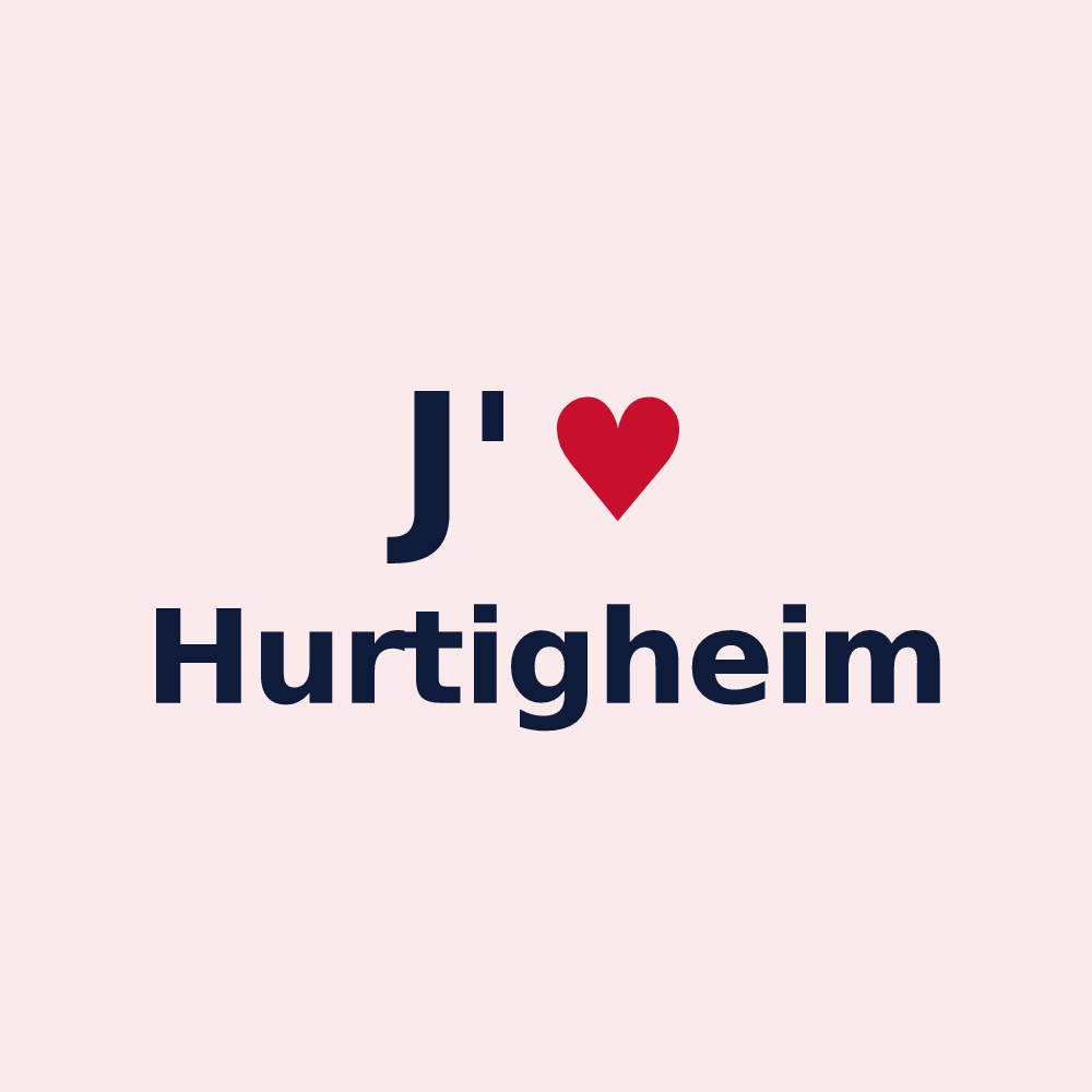 Magnet personnalisé Hurtigheim — design J'aime Hurtigheim