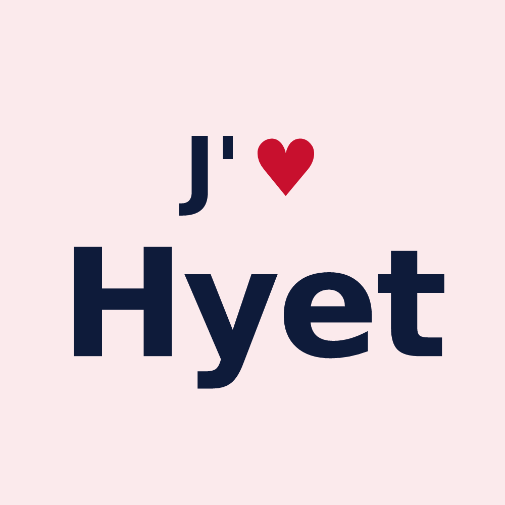 Magnet personnalisé Hyet — design J'aime Hyet