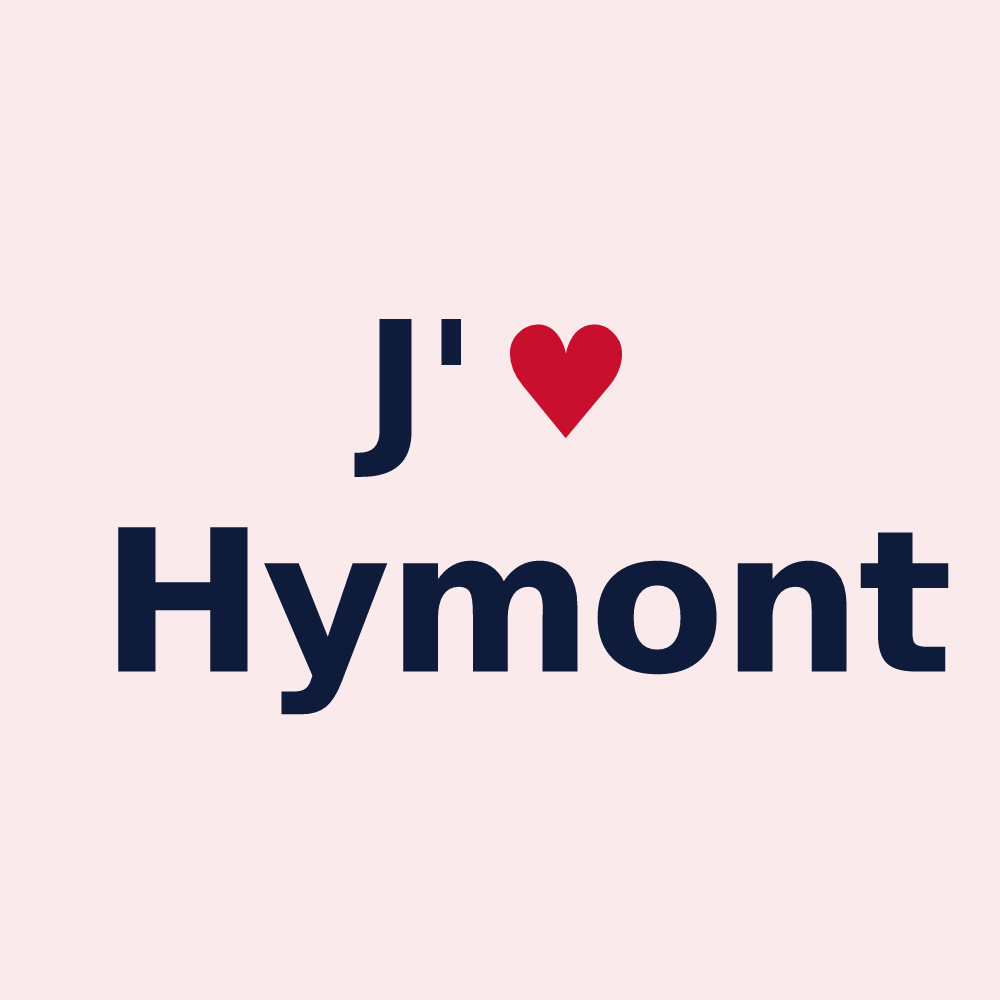 Magnet personnalisé Hymont — design J'aime Hymont