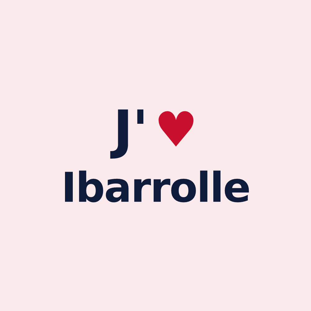 Magnet personnalisé Ibarrolle — design J'aime Ibarrolle