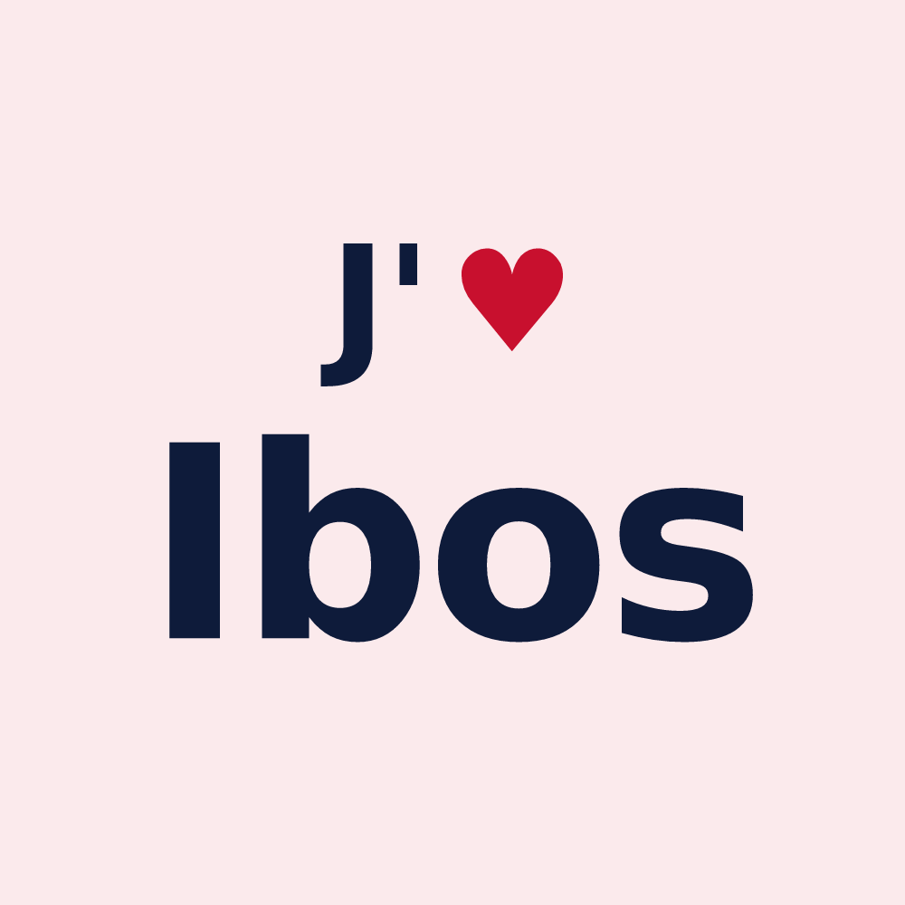 Magnet personnalisé Ibos — design J'aime Ibos